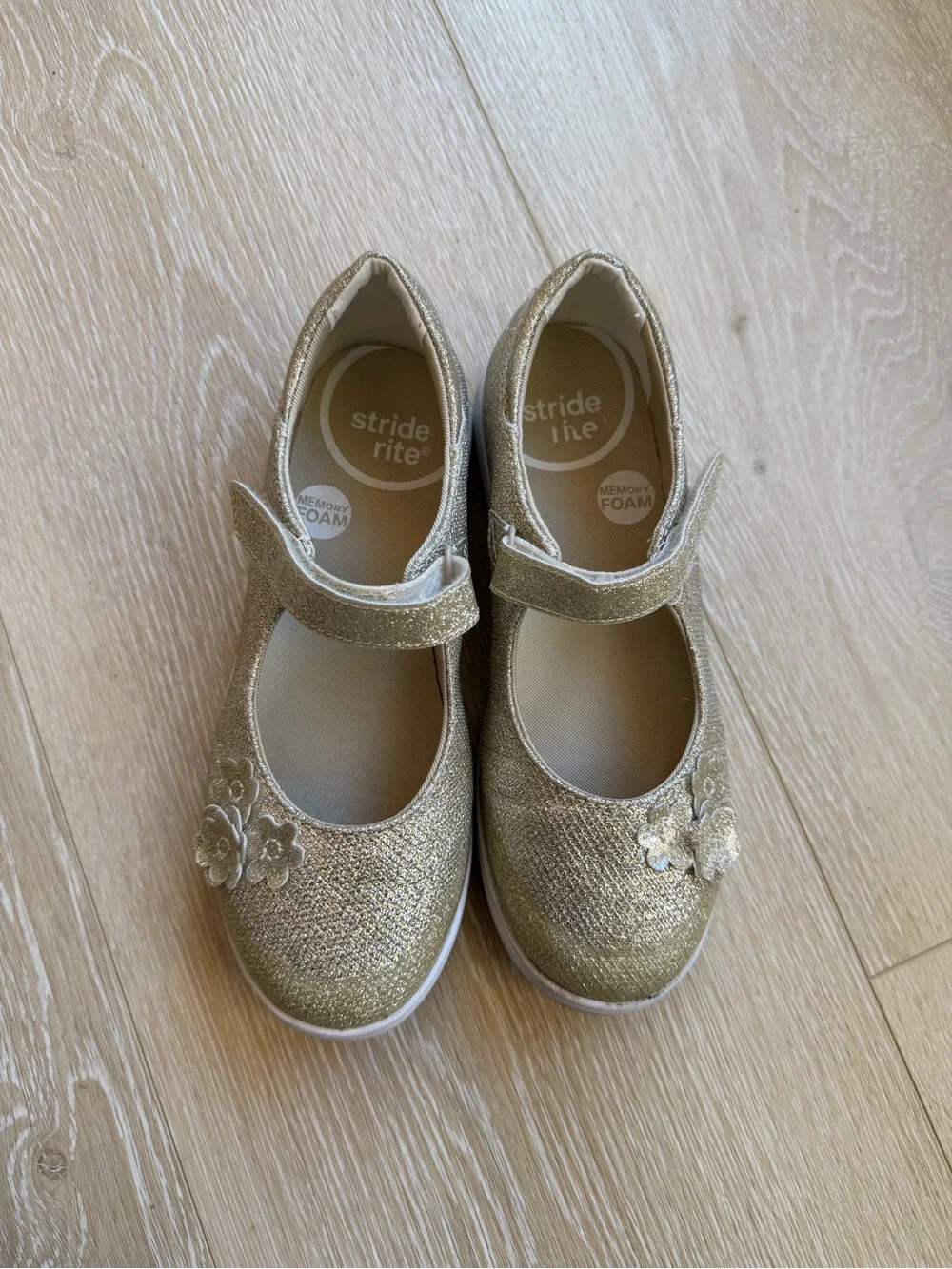 Girls' Stride Rite Holly Mary Jane Shoes - Gold 2.5W